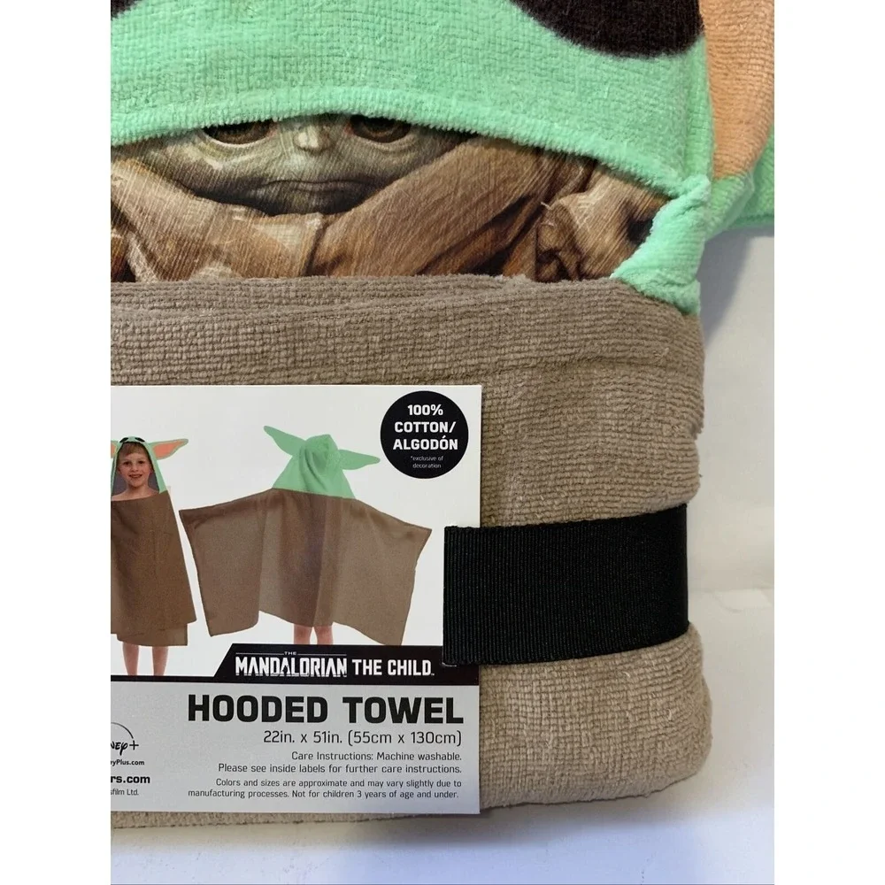STAR WARS BABY YODA The Child HOODED BATH TOWEL with EARS, FUN GIFT!‎